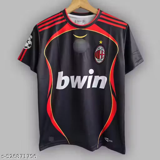 Ac milan 3rd Maldini jersey 2006 black half sleeve