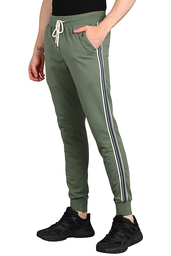 Alan Jones Clothing Men's Slim Fit Mid Rise Track Pant