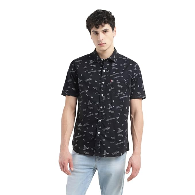 Levi's Men's Cotton Slim Fit All Over Printed Shirt
