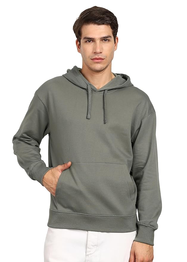 Alan Jones Clothing Men's Cotton Oversize Hooded Hoodie
