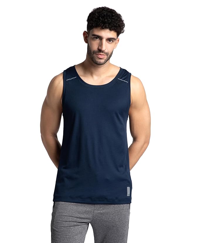 Jockey MV57 Men's Lightweight Micro Polyester Regular Fit Solid Active Wear Tank Top with Breathable Mesh