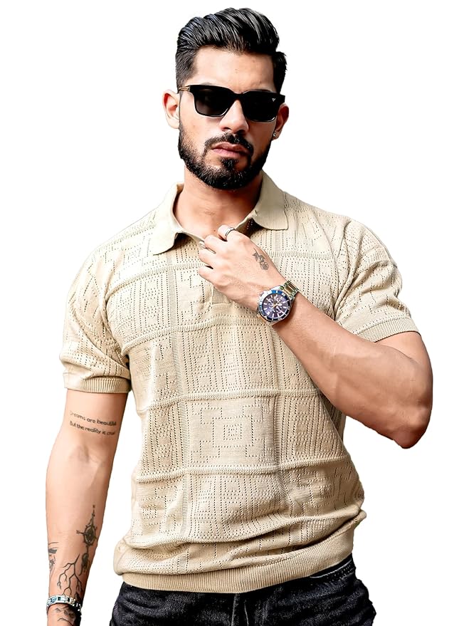 Maniac||Mens||Half Sleeve||PointNet||Flat Knit||Cotton||Polo T-Shirt