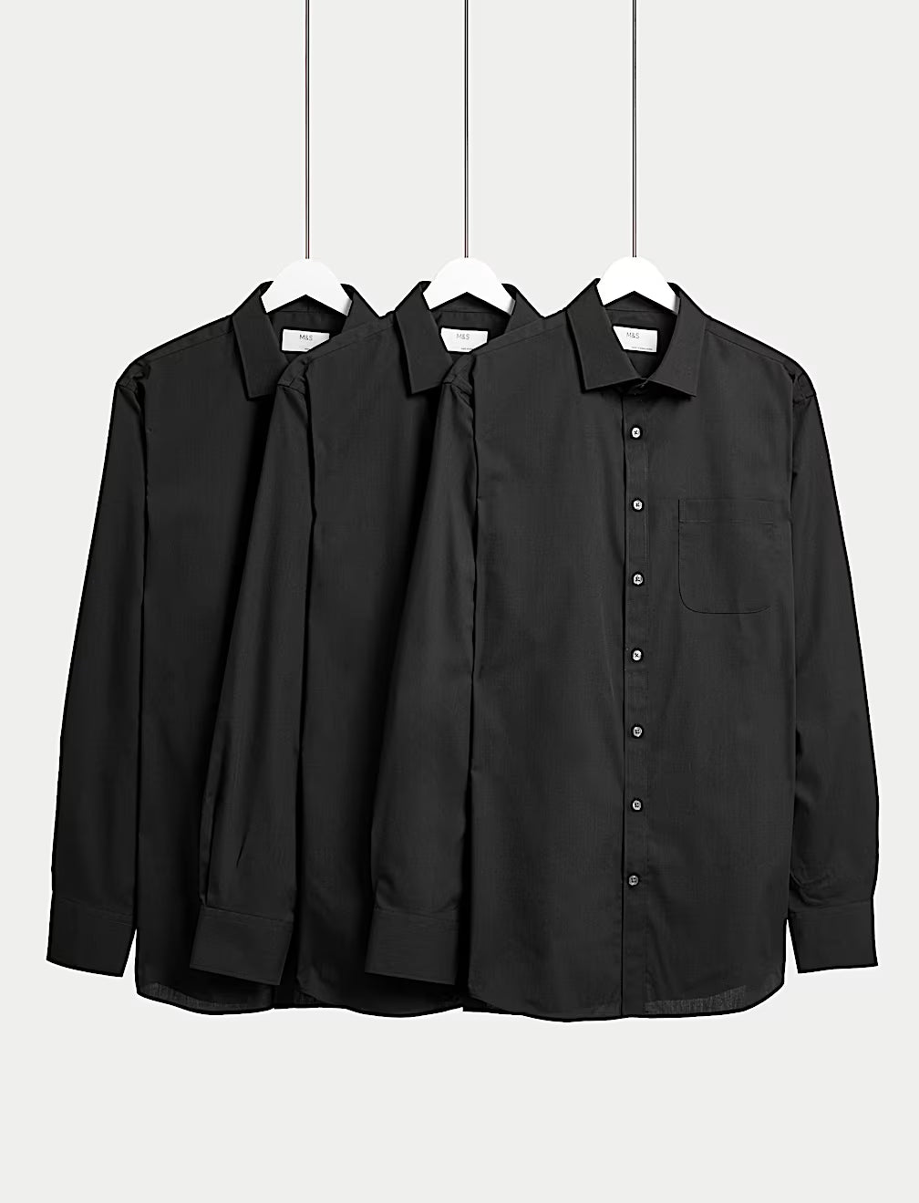 3pk Regular Fit Easy Iron Long Sleeve Shirts